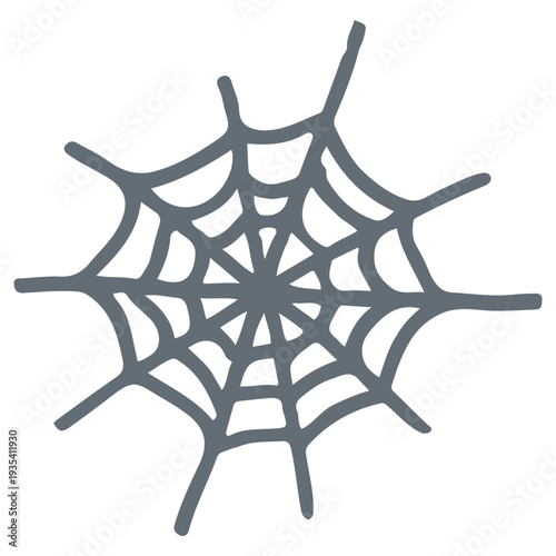 ハロウィンの蜘蛛の巣のイラスト 10月の園だよりに使いやすいシンプル手描き素材シリーズ