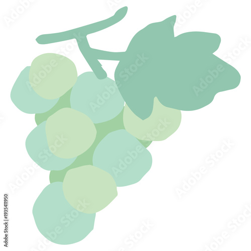 瑞々しいマスカットの果物イラスト 10月の園だよりに使いやすいシンプル手描き素材シリーズ