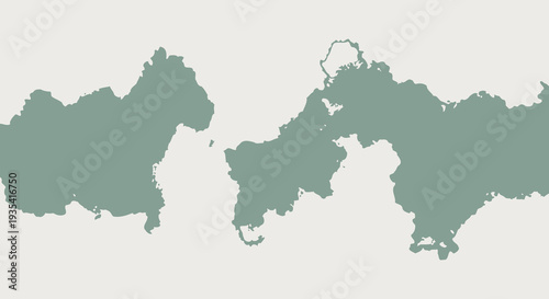 Minimalist vector illustration featuring fluid, interconnected abstract landmass forms, creating a unique background texture for modern design projects