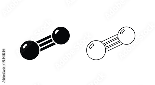 Molecular bond diagrams - simple Vector