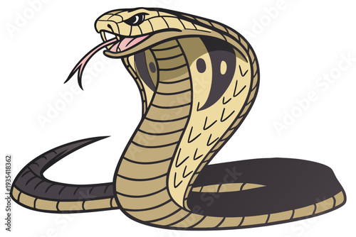 vector illustration of a cartoon snake