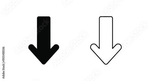 Modern minimal arrow icons set Vector