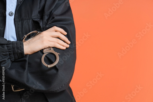 Female police officer with ...