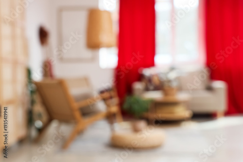 Blurred view of stylish liv...