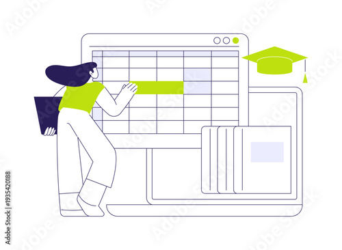 Lesson plans abstract concept vector illustration.