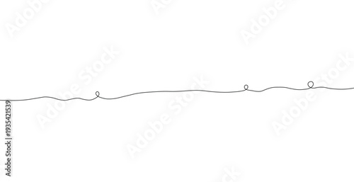Simple minimalist line art featuring graceful curves and loops on a clean white background design element