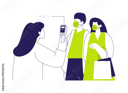 Temperature sensor abstract concept vector illustration.