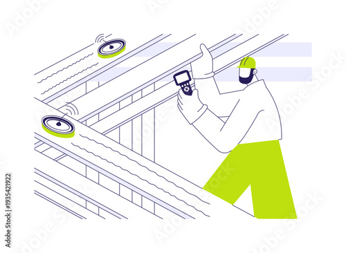 Vibration sensor abstract concept vector illustration.