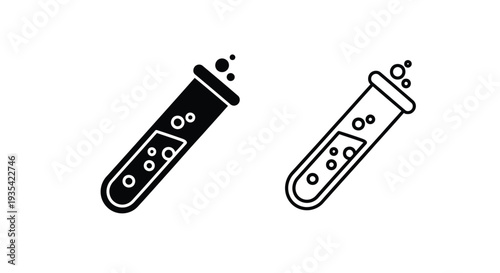 Lab test tubes with samples Vector