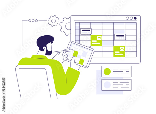 Schedule a meeting abstract concept vector illustration.