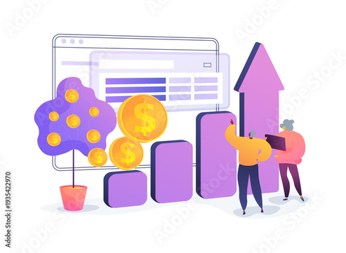 Retirement Investment Plans abstract concept vector illustration.