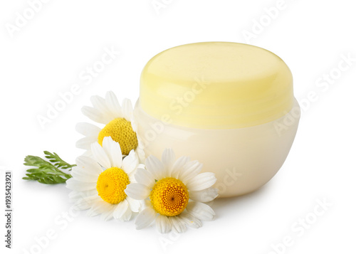 Jar of natural cream and be...