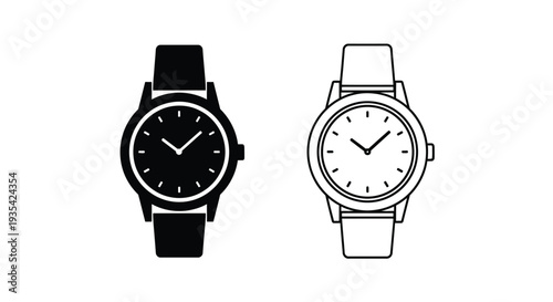 Minimalist wristwatches design Vector