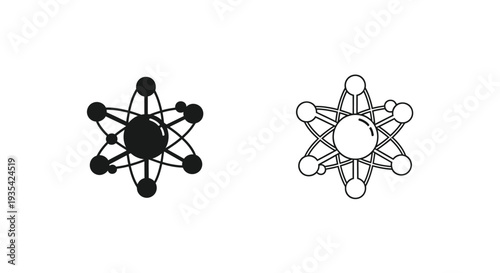 Atomic structure electron orbitals Vector