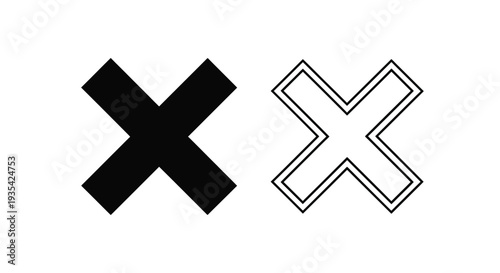 Modern minimalist x markers Vector