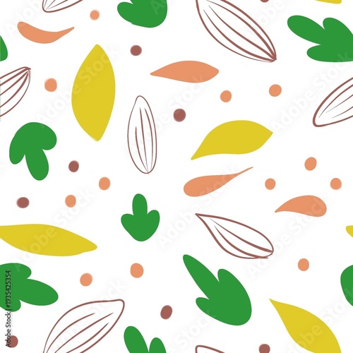 autumn leaves seamless pattern wallpaper design
