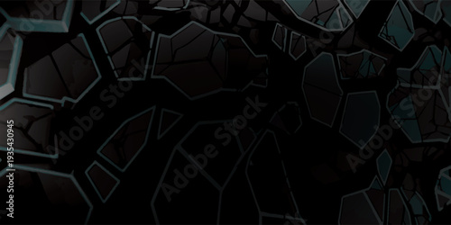 Dark Abstract Geometric Pattern with Subtle Teal Highlights.