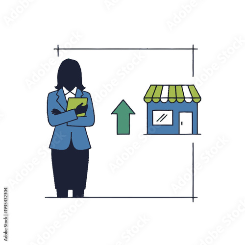 Woman Moving into New Storefront Business.