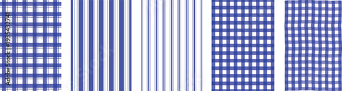 Blue plaid pattern set  Pink Classic seamless checkered fabric texture collection tartan and vertical stripe pattern collection fabric backgrounds