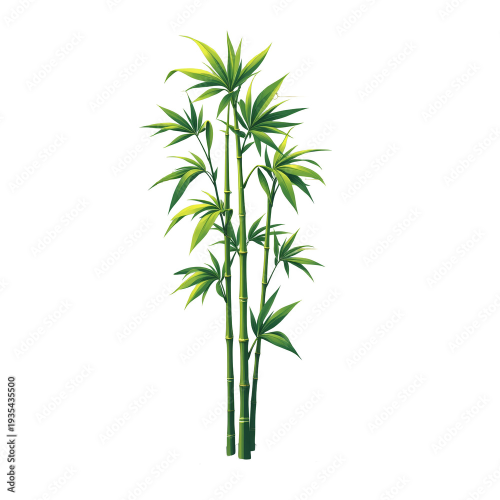 Fototapeta premium Vector image of bamboo, plant for infographics