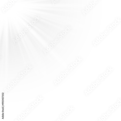 Soft glowing sunbeam with transparent shine. Natural light rays form elegant circular pattern. High resolution design resource PNG.