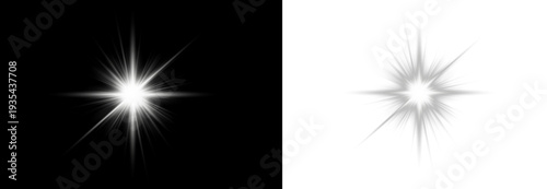 Festive glitter star with radiant shimmer effect. Tiny sparkling particles form a glowing silhouette. Isolated illustration for holiday graphics.