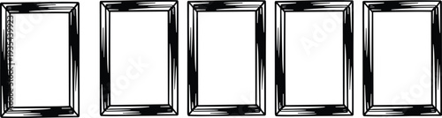 Four ornate black and white frames arranged in a row ornate frames four frames vintage style