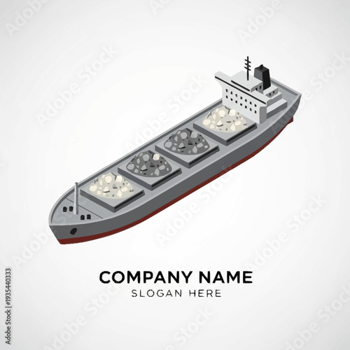 Cargo Ship Vessel Boat Transporting Goods.