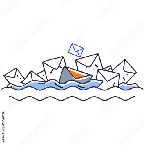 Overflow of unread email messages in sea of communication  