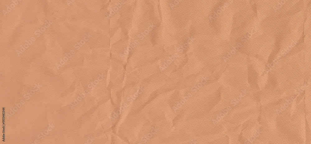 Fototapeta premium Craft rustic brown and tan paper background with a subtle halftone grain or noise texture for natural kraft book design for collage Korean-inspired craft dot circle texture abstract bg