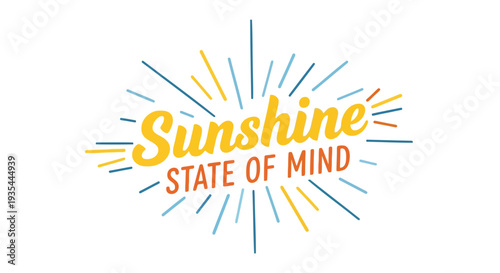 Sunshine state of mind logo vector
