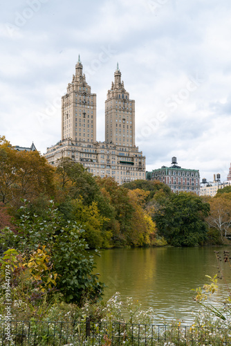Central Park in fall. Autumn in Central Park in Manhattan, New York City.