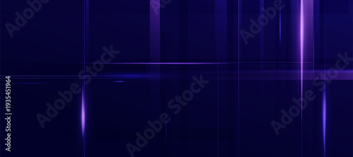 Digital Glitch Technology Abstract  Blue And Purple Glow Lines Vector Background