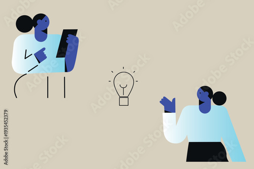 Art & Illustration Person Using Smartphone with Social Media Notifications