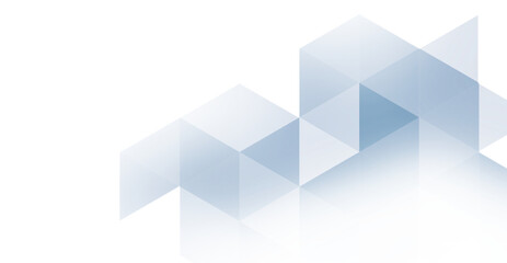 Elegant light blue geometric background featuring translucent overlapping diamond shapes and triangles for professional corporate identity and modern minimalist web design.