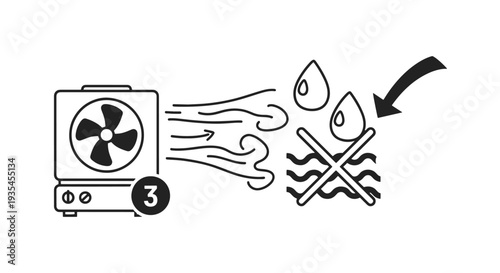 Air humidity Line art vector creative bold style illustration