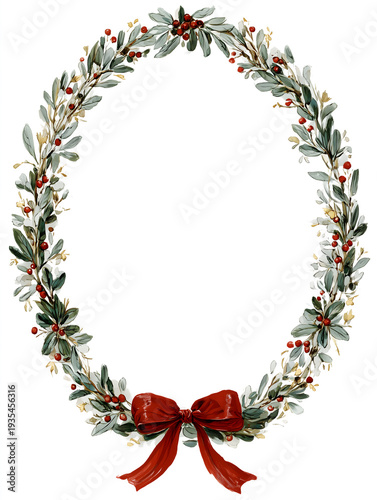 Wallpaper Mural Watercolor Floral Wreath with Pink and White Flowers Torontodigital.ca