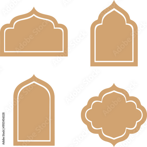 Islamic Ornamental Frame Silhouette Collection