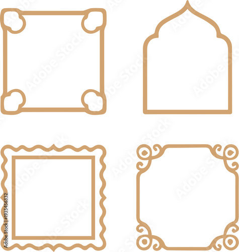 Islamic Ornamental Frame Silhouette Collection