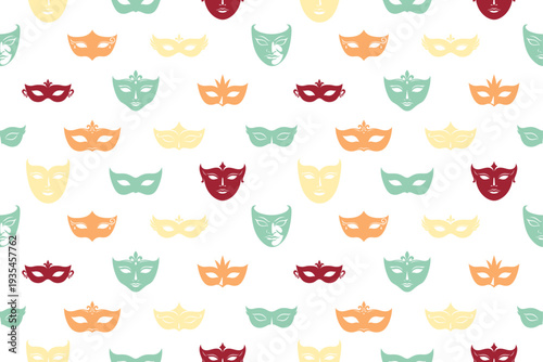 Opera mask seamless pattern design