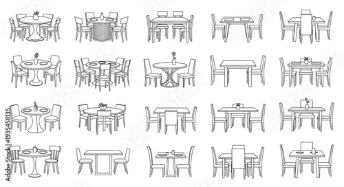 Abstract Musical Notes Arranged in a Grid Pattern.