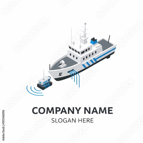 White Ferry Boat with Remote Control.