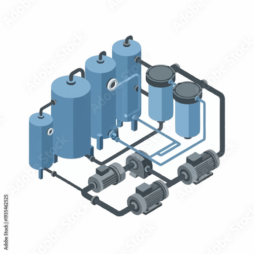 Industrial Water Treatment System Components.