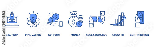 Crowdfunding web icon vector illustration concept with icon of startup, collaboration, target, investor, contribution, advertising, profit, growth