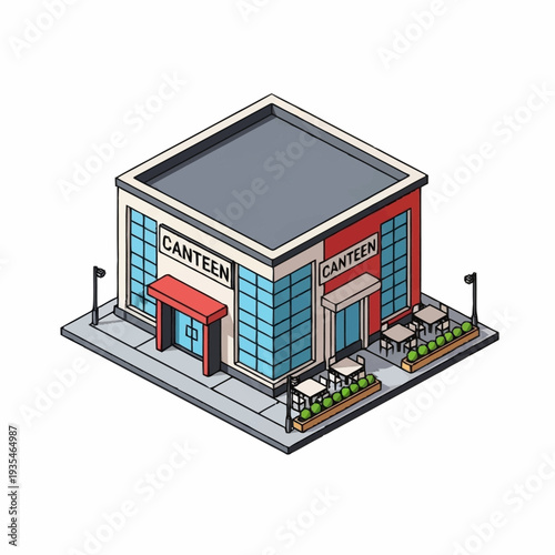 Canteen Building with Outdoor Seating Area.