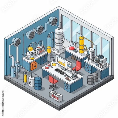 Modern Laboratory Equipment and Scientific Instruments.