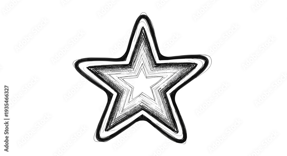 Obraz premium Stylized Star Shape Illustration for Design Projects.