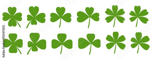 Clover leaf illustration in flat style. Clover leaf vector design symbolizes trust, hope, love, and good luck.