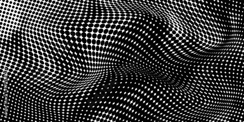 Black and white vector pattern of abstract white lines on a black background. For covers, business cards, banners, prints on clothes, wall decor, posters, canvases, websites, posts on social networks,