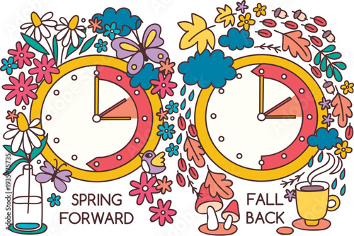 Office lifestyle and entrepreneurship concept with clock and business icons vector